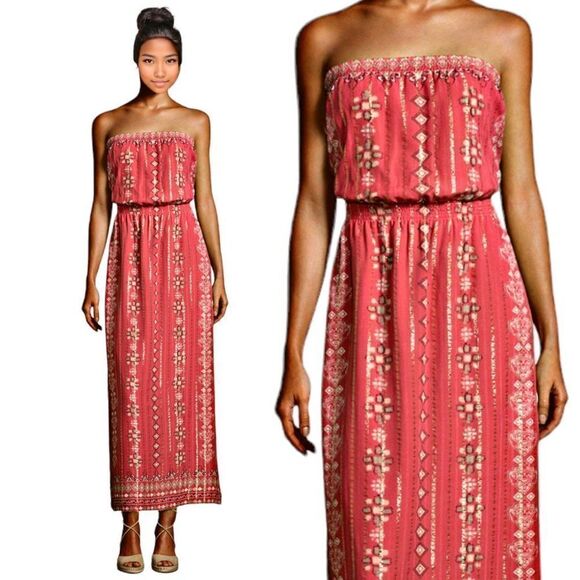 JOIE Silk Long Dress Salmon Color Sleeveless 
Size: S Long Summer - Picture 4 of 14